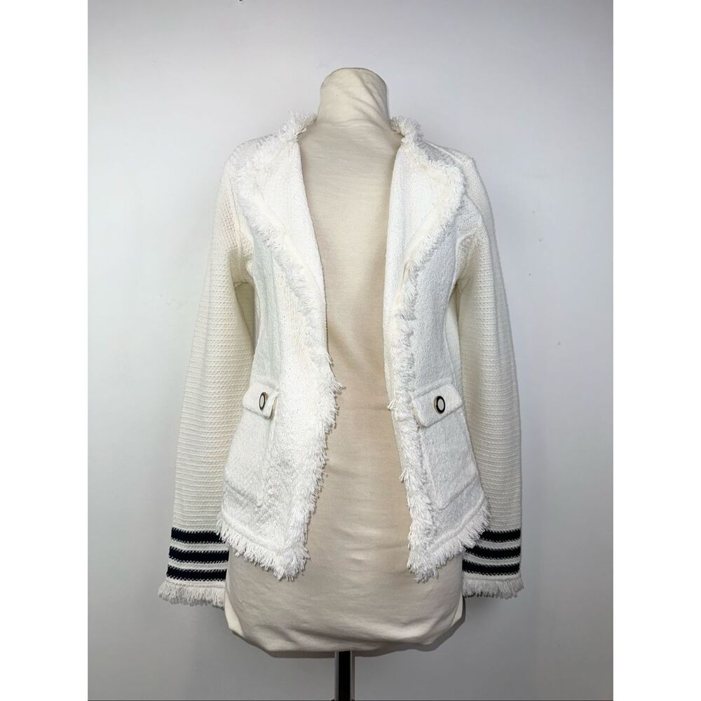 NIC & ZOE M Fringe Knit Blazer Jacket